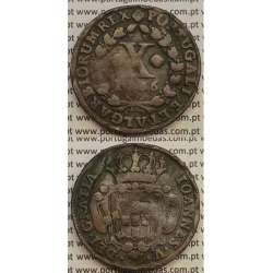 MOEDA X RÉIS COBRE 1736 (BC) - D.JOÃO V