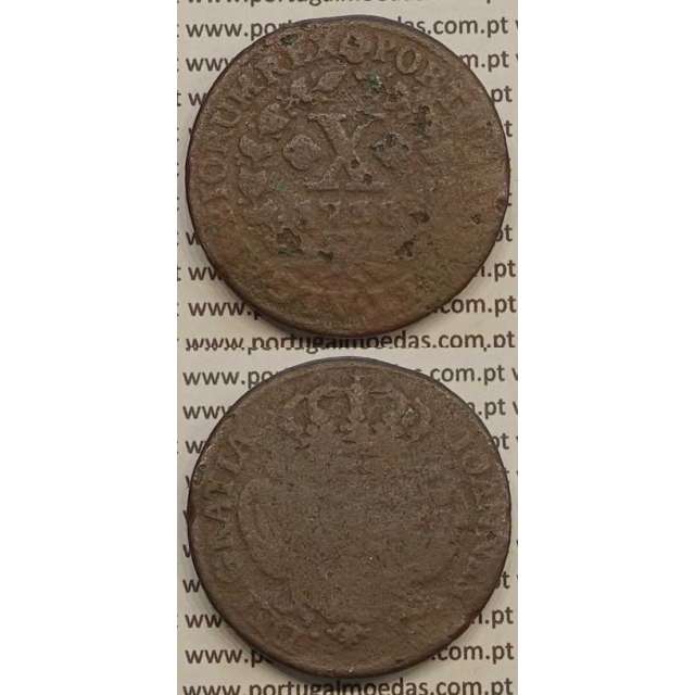 MOEDA X RÉIS COBRE 1738 (REG) - D.JOÃO V