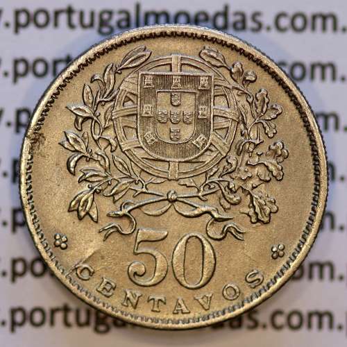 50 Centavos 1927 em Alpaca, $50 centavos 1927 Republica Portuguesa, (Bela), World Coins Portugal  KM 577