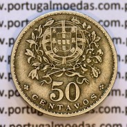 50 Centavos 1927 em Alpaca, $50 centavos 1927 Republica Portuguesa, (MBC), World Coins Portugal  KM 577