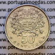 50 Centavos 1927 em Alpaca, $50 centavos 1927 Republica Portuguesa, (MBC), World Coins Portugal  KM#577
