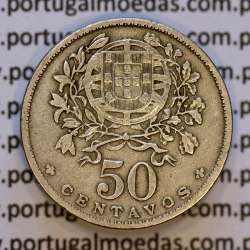 50 Centavos 1927 em Alpaca, $50 centavos 1927 Republica Portuguesa, (BC+/MBC-), World Coins Portugal  KM 577