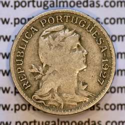 50 Centavos 1927 em Alpaca, $50 centavos 1927 Republica Portuguesa, (BC), World Coins Portugal  KM 577 50 Centavos 1927 em Alpaca, $50 centavos 1927 Republica Portuguesa, (BC), World Coins Portugal  KM 577