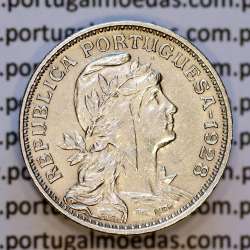 Portugal, Nickel brass coin of 50 Centavos 1928 of Portuguese Republic, (AU), World Coins Portugal KM 577