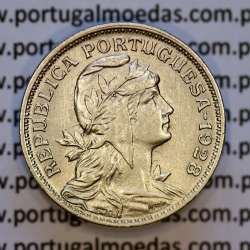 Portugal, Nickel brass coin of 50 Centavos 1928 of Portuguese Republic, (AU), World Coins Portugal KM 577