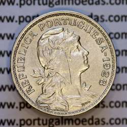 Portugal, Nickel brass coin of 50 Centavos 1928 of Portuguese Republic, (AU), World Coins Portugal KM 577