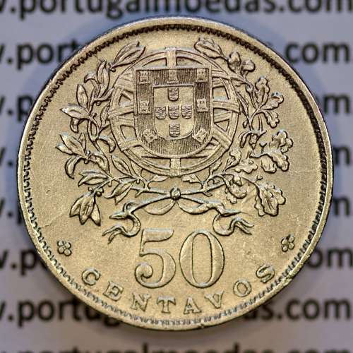 Portugal, Nickel brass coin of 50 Centavos 1928 of Portuguese Republic, (AU), World Coins Portugal KM 577