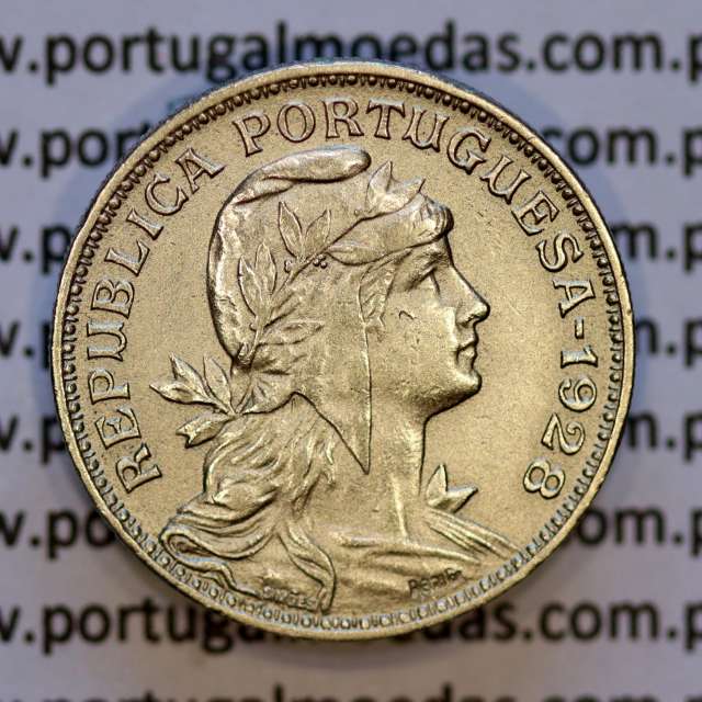 50 Centavos 1928 em Alpaca, $50 centavos 1928 Republica Portuguesa, (Bela-), World Coins Portugal  KM 577