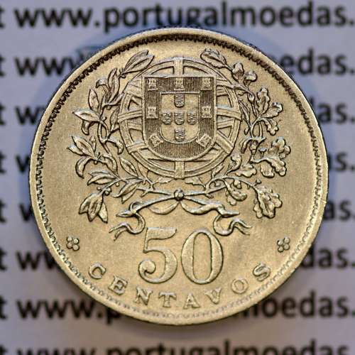 50 Centavos 1928 em Alpaca, $50 centavos 1928 Republica Portuguesa, (MBC+), World Coins Portugal  KM 577