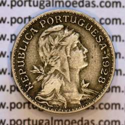 50 Centavos 1928 em Alpaca, $50 centavos 1928 Republica Portuguesa, (MBC), World Coins Portugal  KM 577 50 Centavos 1928 em Alpaca, $50 centavos 1928 Republica Portuguesa, (MBC), World Coins Portugal  KM 577