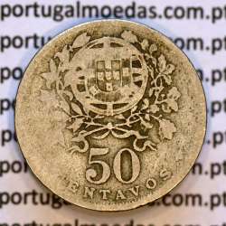 50 Centavos 1928 em Alpaca, $50 centavos 1928 Republica Portuguesa, (BC-), World Coins Portugal  KM 577 50 Centavos 1928 em Alpaca, $50 centavos 1928 Republica Portuguesa, (BC-), World Coins Portugal  KM 577