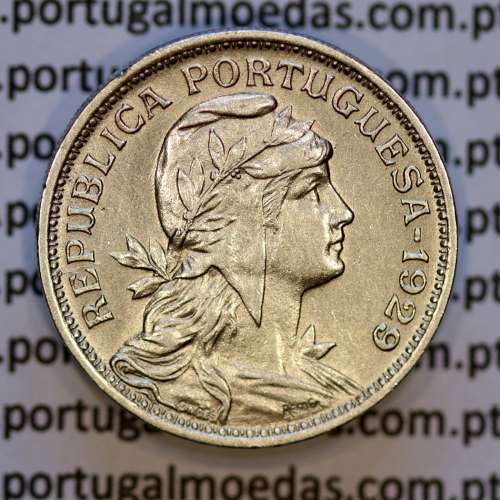 50 Centavos 1929 em Alpaca, $50 centavos Republica Portuguesa, (Bela) World Coins Portugal  KM 577