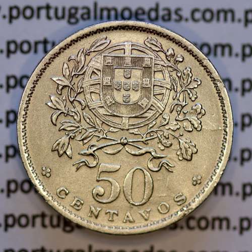 50 Centavos 1929 em Alpaca, $50 centavos Republica Portuguesa, (Bela) World Coins Portugal  KM 577