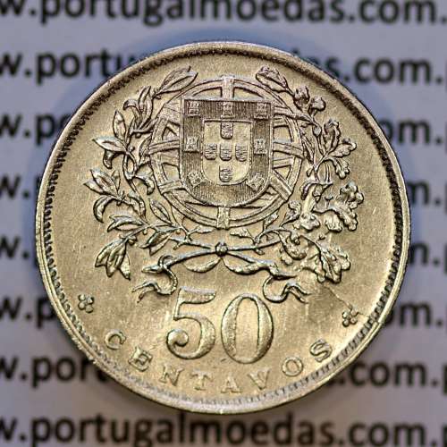 Portugal, Nickel brass coin of 50 Centavos 1929 of Portuguese Republic, (AU), World Coins Portugal KM 577