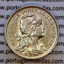 Portugal, Nickel brass coin of 50 Centavos 1929 of Portuguese Republic, (AU), World Coins Portugal KM 577