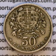50 Centavos 1929 em Alpaca, $50 centavos Republica Portuguesa, (MBC+) World Coins Portugal  KM 577