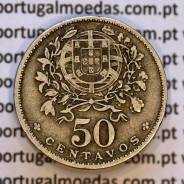50 Centavos 1929 em Alpaca, $50 centavos Republica Portuguesa, (MBC+) World Coins Portugal  KM 577
