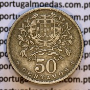 50 Centavos 1929 em Alpaca, $50 centavos Republica Portuguesa, (MBC+) World Coins Portugal  KM 577