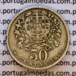50 Centavos 1929 em Alpaca, $50 centavos Republica Portuguesa, (MBC) World Coins Portugal  KM 577