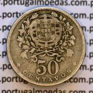 50 Centavos 1929 em Alpaca, $50 centavos Republica Portuguesa, (BC) World Coins Portugal  KM 577