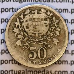 50 Centavos 1929 em Alpaca, $50 centavos Republica Portuguesa, (BC) World Coins Portugal  KM 577 50 Centavos 1929 em Alpaca, $50 centavos Republica Portuguesa, (BC) World Coins Portugal  KM 577