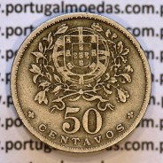 50 Centavos 1930 Alpaca, $50 Centavos 1930 Republica Portuguesa, (MBC), World Coins Portugal KM#577