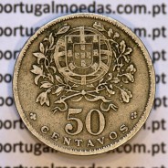 50 Centavos 1930 Alpaca, $50 Centavos 1930 Republica Portuguesa, (MBC), World Coins Portugal KM#577