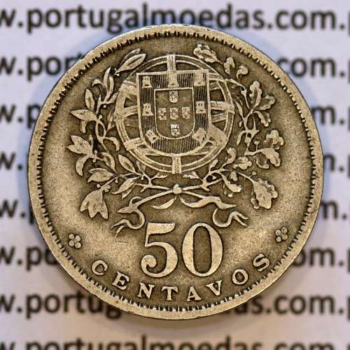 50 Centavos 1930 Alpaca, $50 Centavos 1930 Republica Portuguesa, (MBC), World Coins Portugal KM 577