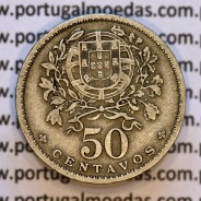 50 Centavos 1930 Alpaca, $50 Centavos 1930 Republica Portuguesa, (MBC), World Coins Portugal KM#577