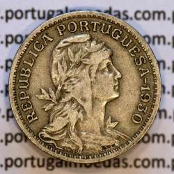 50 Centavos 1930 Alpaca, $50 Centavos 1930 Republica Portuguesa, (MBC), World Coins Portugal KM 577