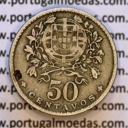 50 Centavos 1930 Alpaca, $50 Centavos 1930 Republica Portuguesa, (BC), World Coins Portugal KM 577