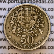 50 Centavos 1930 Alpaca, $50 Centavos 1930 Republica Portuguesa, (BC), World Coins Portugal KM 577