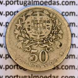 50 Centavos 1930 Alpaca, $50 Centavos 1930 Republica Portuguesa, (BC), World Coins Portugal KM 577