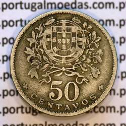 50 Centavos 1935 Alpaca, $50 centavos 1935 Republica Portuguesa, (MBC), World Coins Portugal KM 577