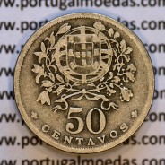50 Centavos 1935 Alpaca, $50 centavos 1935 Republica Portuguesa, (BC), World Coins Portugal KM 577