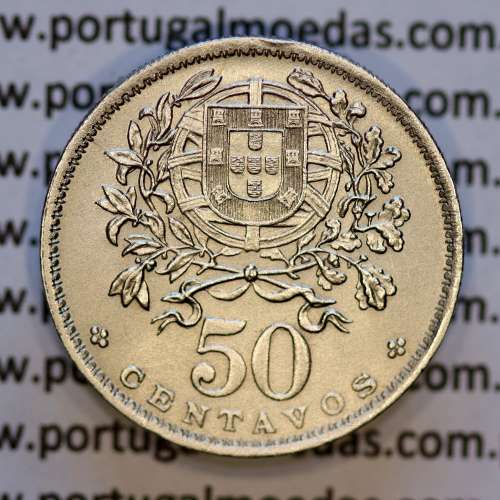 Portugal, Nickel brass coin of 50 Centavos 1938 of Portuguese Republic, (AU), World Coins Portugal KM577