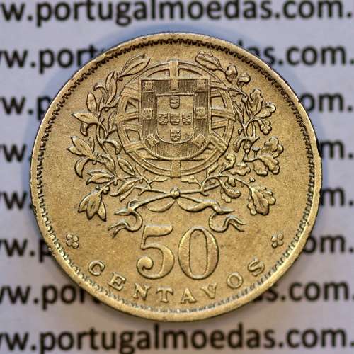 50 Centavos 1938 Alpaca, $50 centavos 1938 Republica Portuguesa, (MBC+),  World Coins Portugal  KM 577