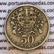 50 Centavos 1938 Alpaca, $50 centavos 1938 Republica Portuguesa, (MBC),  World Coins Portugal  KM 577