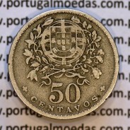 50 Centavos 1938 Alpaca, $50 centavos 1938 Republica Portuguesa, (BC),  World Coins Portugal  KM#577