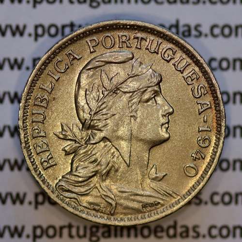 50 Centavos 1940 Alpaca, $50 centavos 1940 Republica Portuguesa, (Bela), World Coins Portugal KM 577