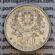 50 Centavos 1944 Alpaca, $50 centavos 1944 Republica Portuguesa, (Bela/Soberba), World Coins Portugal  KM 577