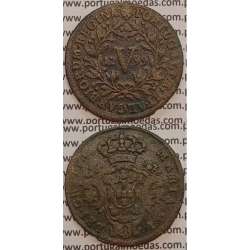 MOEDA V REIS COBRE 1799 (MBC) ANVERSO E REVERSO COM LETRAS MENORES - D. MARIA I