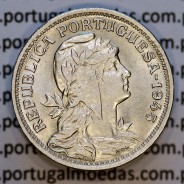 50 Centavos 1945 em Alpaca, $50 centavos 1945 Republica Portuguesa, (MBC+/Bela), World Coins Portugal  KM#577