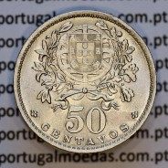 Portugal, Nickel brass coin of 50 Centavos 1946 of Portuguese Republic, (UNC), World Coins Portugal KM577