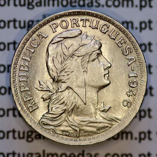 50 Centavos 1946 em Alpaca, $50 centavos 1946 Republica Portuguesa, (Bela), World Coins Portugal KM 577
