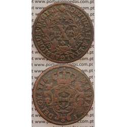 MOEDA X REIS COBRE 1791 (BC+) COROA BAIXA - D. MARIA I