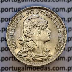 Portugal, Nickel brass coin of 50 Centavos 1947 of Portuguese Republic, (AU/UNC), World Coins Portugal KM 577