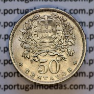 Portugal, Nickel brass coin of 50 Centavos 1947 of Portuguese Republic, (AU/UNC), World Coins Portugal KM 577