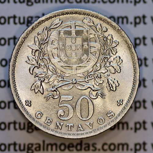Portugal, Nickel brass coin of 50 Centavos 1947 of Portuguese Republic, (AU/UNC), World Coins Portugal KM 577