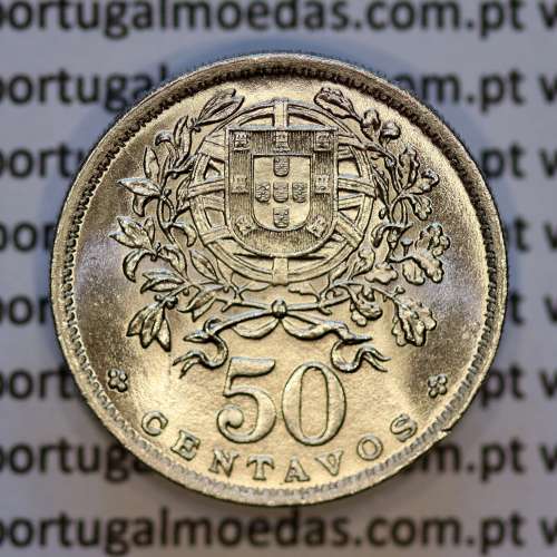 Portugal, Nickel brass coin of 50 Centavos 1947 of Portuguese Republic, (UNC), World Coins Portugal KM 577